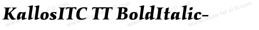 KallosITC TT BoldItalic字体转换